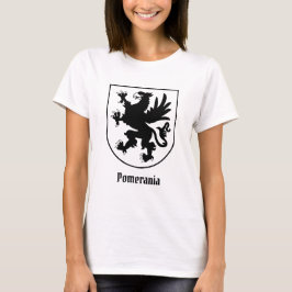 Pommers Wapen Zwart en Wit Heraldisch T-shirt