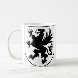Pommers Wapen zwart-wit Heraldisch Koffiemok