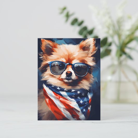 Pommerse 4e juli Onafhankelijkheidsdag Briefkaart (Staand voorkant)