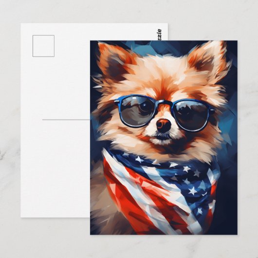 Pommerse 4e juli Onafhankelijkheidsdag Briefkaart (Voorkant / Achterkant)