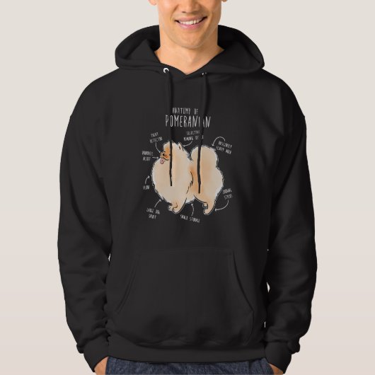 Pommerse anatomie hoodie (Voorkant)