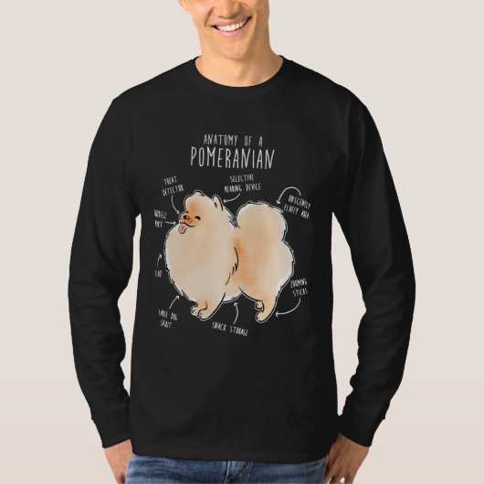 Pommerse anatomie t-shirt (Voorkant)