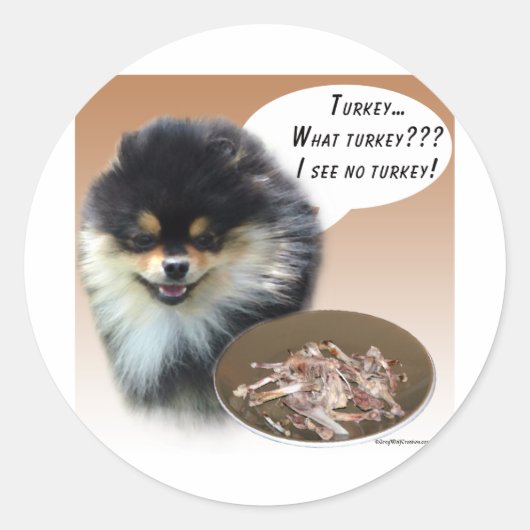 Pommerse (blittan) Turkije Ronde Sticker (Voorkant)