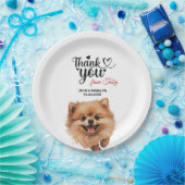 Pommerse bruiloft dank u papieren bordje (Feest)