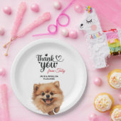 Pommerse bruiloft dank u papieren bordje (Feest)