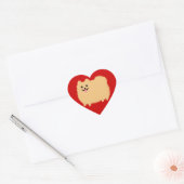Pommerse Cartoon Dog - Super Schattigee Pommy op R Hart Sticker (Envelop)