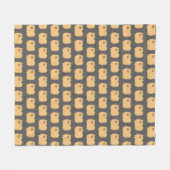 Pommerse film van Cute Pomeranian Dogs Pattern Poo Fleece Deken (Voorkant (Horizontaal))