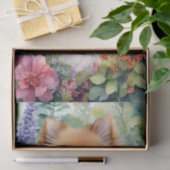 Pommerse Floral Waterverf Canine Art Tissuepapier (Geschenk)