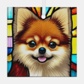 Pommerse "Glas in lood" Glas Ornament (Achterkant)