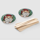 Pommerse Glas in lood Kerst Handwaaier (Niet-gemonteerd)