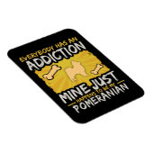 Pommerse Grappige Hond Verslaving Magneet (Rechterzijde)