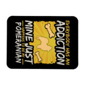 Pommerse Grappige Hond Verslaving Magneet (Horizontaal)