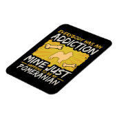 Pommerse Grappige Hond Verslaving Magneet (Linkerzijde)