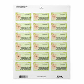 Pommerse - groen blad ontwerp etiket (Full Sheet)