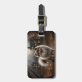 Pommerse Halloween eng Bagagelabel (Voorkant verticaal)