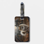 Pommerse Halloween eng Bagagelabel (Achterkant verticaal)