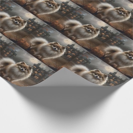 Pommerse Halloween eng Cadeaupapier (Hoek)