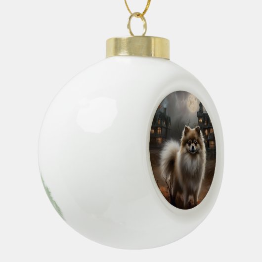 Pommerse Halloween eng Keramische Bal Ornament (Links)