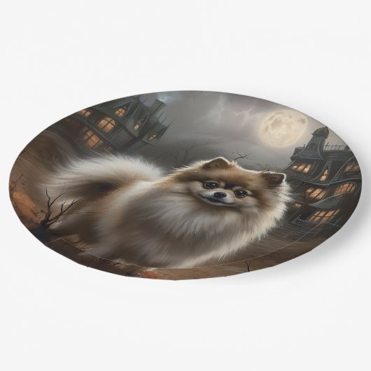 Pommerse Halloween eng Papieren Bordje (Gekanteld)