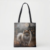 Pommerse Halloween eng Tote Bag (Voorkant)