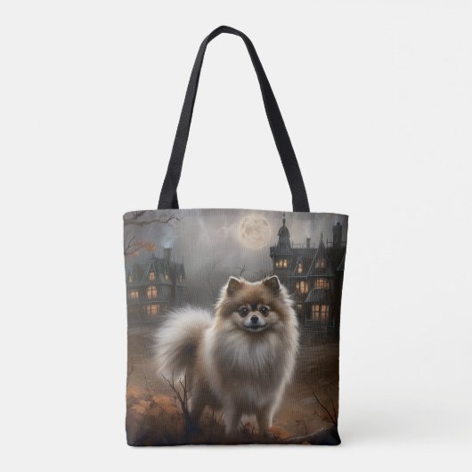 Pommerse Halloween eng Tote Bag (Achterkant)