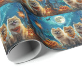 Pommerse Halloween Spooky Cadeaupapier (Rol Hoek)