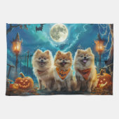 Pommerse Halloween Spooky Theedoek (Horizontaal)