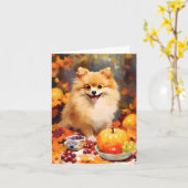 Pommerse herfst Thanksgiving Kaart (Gele Bloem)