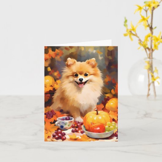 Pommerse herfst Thanksgiving Kaart (Gele Bloem)