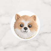 Pommerse hond 3D geïnspireerd Confetti (Kleine voorkant)