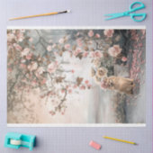 Pommerse Hond, en dromerige Floral Art Tissuepapier (Craft)