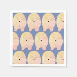 Pommerse Hond, Fluffy Pet Custom Papier Servet