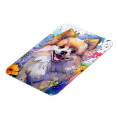 Pommerse hond foto magneet (Linkerzijde)