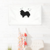 Pommerse Hond – Halloween Moon Silhouette Classic Spandoek (Insitu)