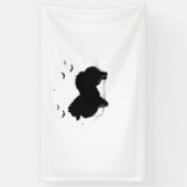 Pommerse Hond – Halloween Moon Silhouette Classic Spandoek (Verticaal)