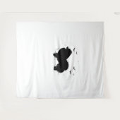 Pommerse Hond – Halloween Moon Silhouette Classic Wandkleed (Voorkant (horizontaal))