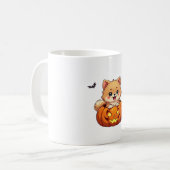 Pommerse hond Happy Halloween pompoen Classic T-S Koffiemok (Voorkant links)