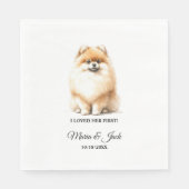 Pommerse hond Ik hield van haar eerste huwelijk Servet (Voorkant)