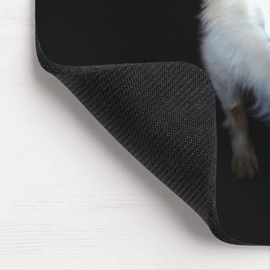 Pommerse Hond in Donker Mousepad Muismat (Hoek)