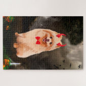 Pommerse Hond in Halloween Kostuum Legpuzzel (Horizontaal)