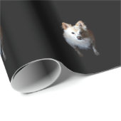 Pommerse hond in het donker cadeaupapier (Rol Hoek)