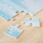 Pommerse hond in kerstcadeauwagen legpuzzel (Zijkant)