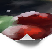 Pommerse Hond in Sneeuw Kerstmis Perfect Poster (Hoek)