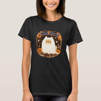 Pommerse hond in spookkostuum - Happy Halloween T-shirt