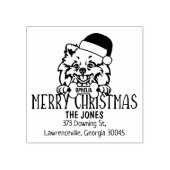 Pommerse hond Kerst retour adres Rubberstempel (Afrduk)