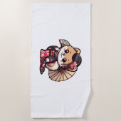 Pommerse hond Kimono Strandlaken (Voorkant)