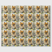 Pommerse Hond met Paaseieren Vakantie Cadeaupapier (Vlak)