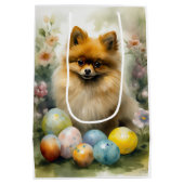 Pommerse Hond met Paaseieren Vakantie Medium Cadeauzakje (Achterkant)