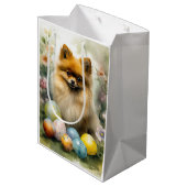 Pommerse Hond met Paaseieren Vakantie Medium Cadeauzakje (Achterkant Gekanteld)