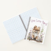 Pommerse Hond Mom Floral Notitieboek (Binnen)
